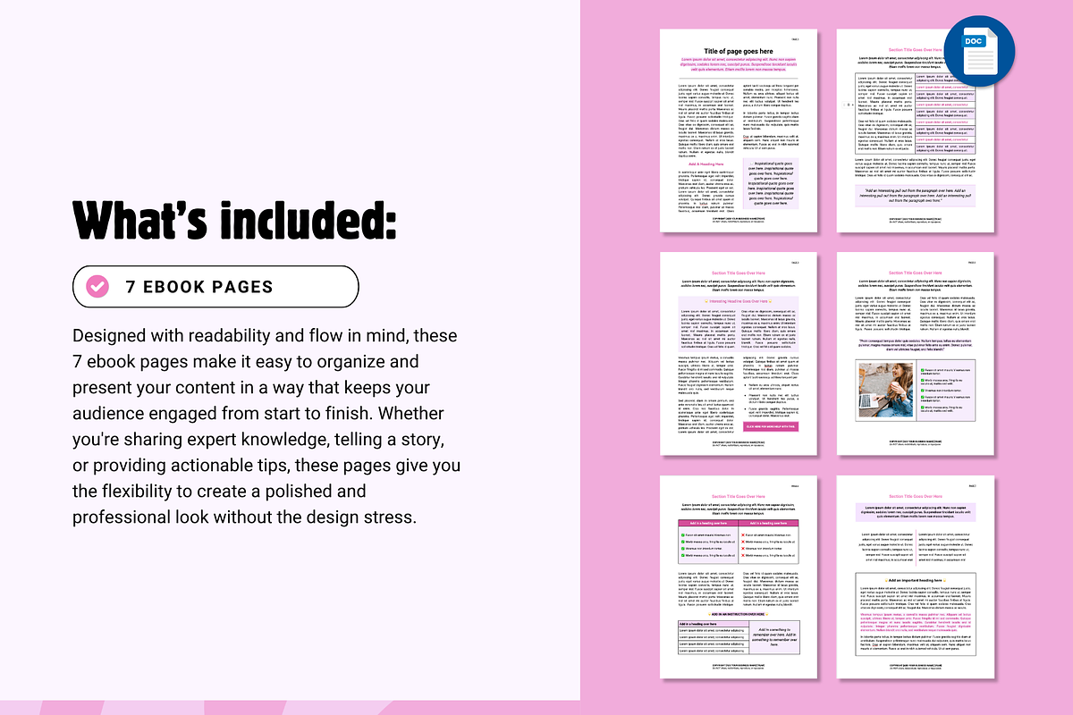 Google Docs Ebook Template, a Presentation Template by Our Polished Pages (Photo 6 of 7)