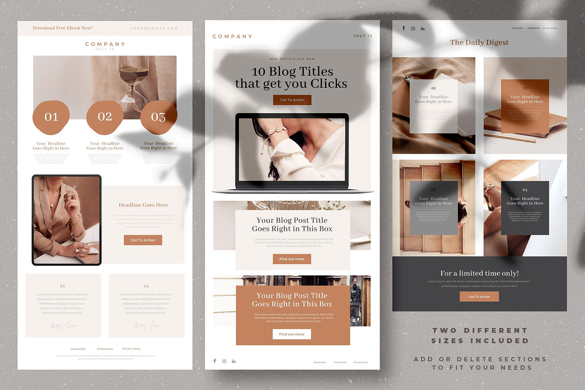 24 CANVA Newsletter Templates, a Marketing Template by AndrewPixel (Photo 4 of 9)