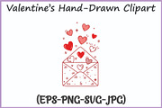 Whimsical Hand-Drawn Valentine SVG, a Seasonal Illustration by Gfx Expert Team (Thumbnail 11 of 15)