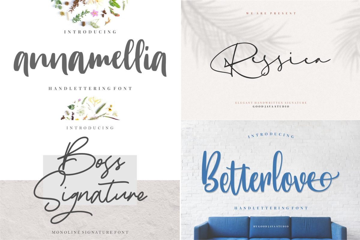 The Handwritten Bundle Fonts, a Script Font by Good Java Studio (Photo 4 of 19)
