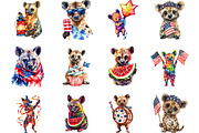 4th of July Hyena Sublimation, an Illustration by Designking (Thumbnail 2 of 5)
