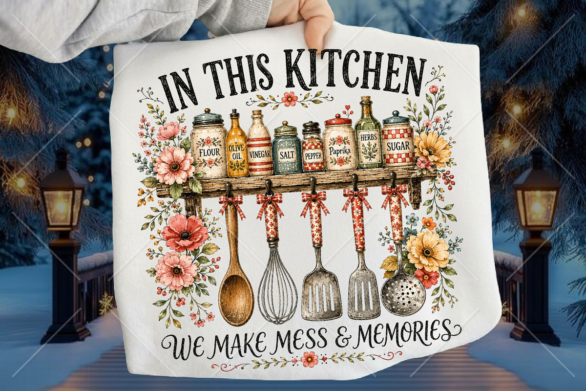 In This Kitchen Sublimation PNG, a Seasonal Illustration by Canvas Craft (Photo 1 of 6)