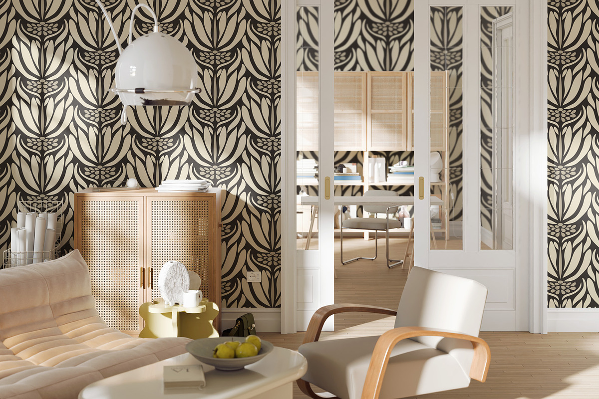 Coffee Colors Pattern, a Wallpaper Graphic by Bloomart Studio (Photo 5 of 6)
