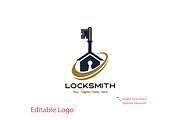 Locksmith & Security Logo Design, a Branding & Logo Template by YUDesignStore (Thumbnail 1 of 8)