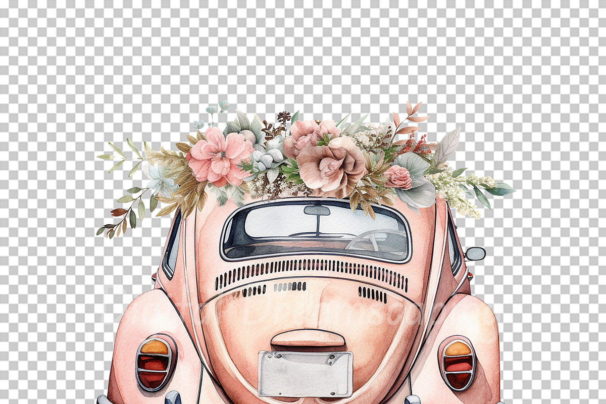 Wedding Car PNG Clipart Bundle, a Decorative Illustration by Digital Dreamscaping (Photo 8 of 10)