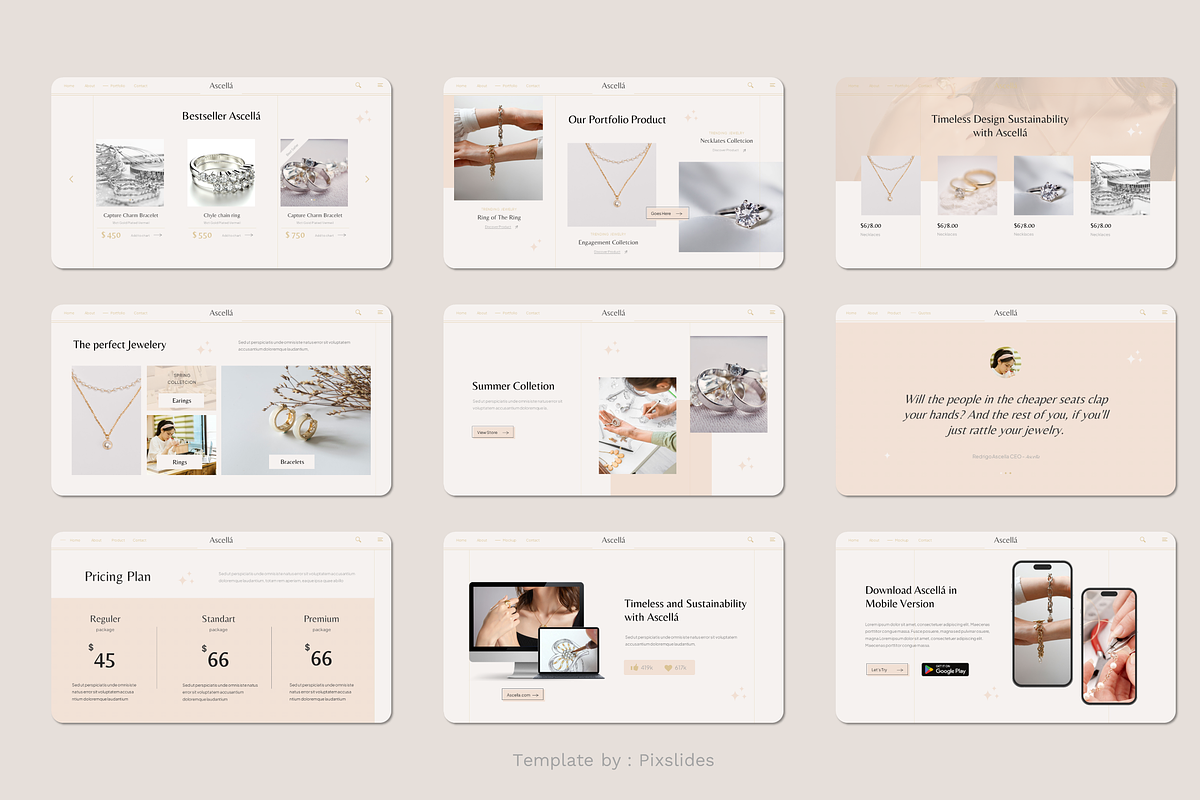 Jewelry Handcrafted Store Keynote, a Presentation Template by Pixslides (Photo 6 of 8)