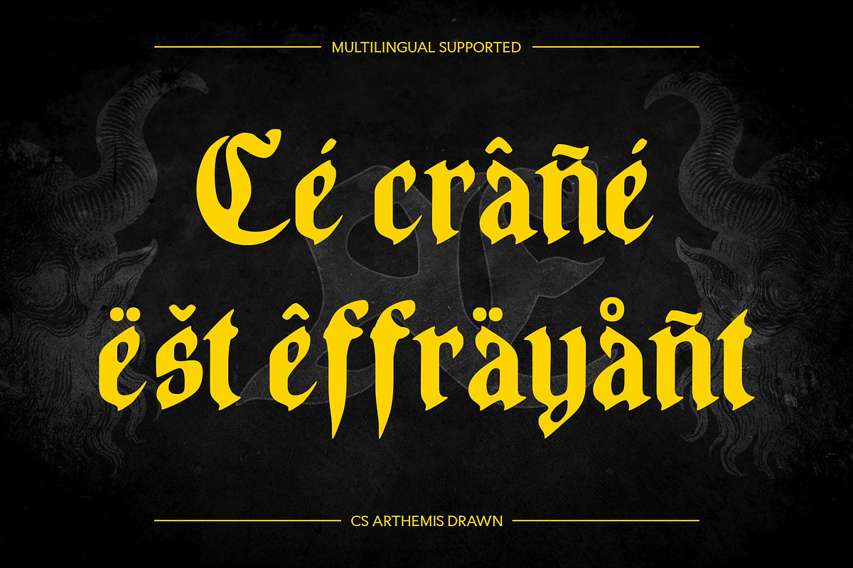 CS Arthemis Drawn, a Blackletter Font by Craft Supply Co. (Photo 5 of 8)