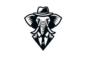 a minimalist and modern elephant log