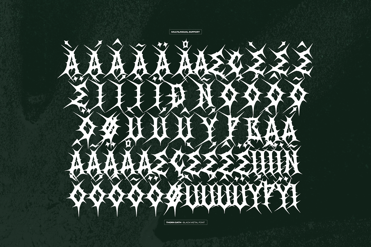Thorn Oath | Black Metal Font, a Blackletter Font by Denustudios (Photo 12 of 12)