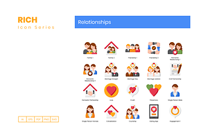 80 Relationships Icons Rich