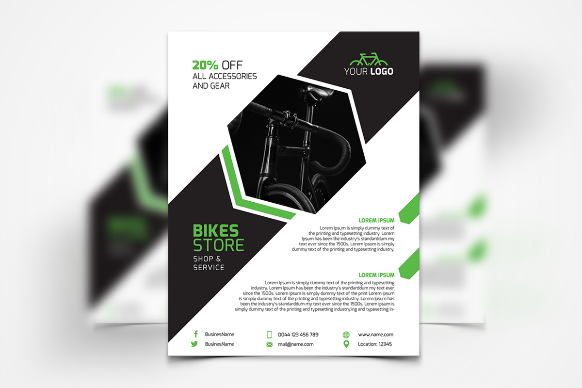 TOP 100 PREMIUM Flyers Templates, a Flyer Template by UNIK Agency (Photo 22 of 82)