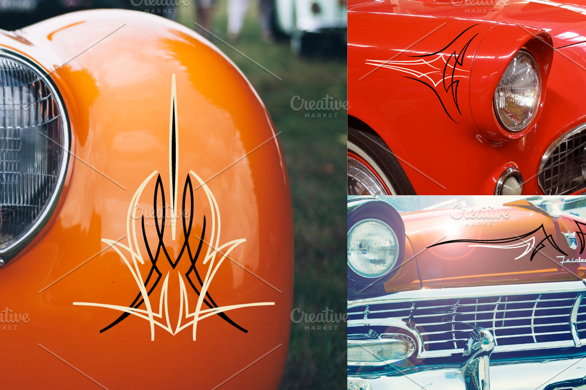 Hotrod Pinstripe Design Element, an Object Graphic by Raftel (Photo 2 of 3)