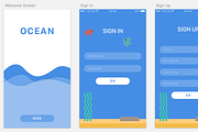 Ocean – iOS App Template (Sketch 3), an UI Kit Template by Phil Zet (Thumbnail 3 of 5)
