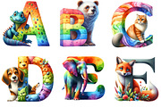 Watercolor Animal Alphabet Clipart, an Illustration by CraftArtStudio (Thumbnail 2 of 6)