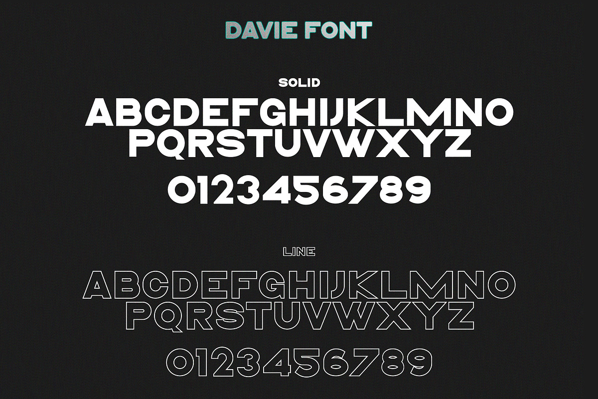 Davie || Powerful Font Family, a Sans Serif Font by Analogous (Photo 11 of 15)