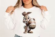 Whimsical Easter Bunny Clipart Bundl, an Illustration by SVGArt (Thumbnail 4 of 9)