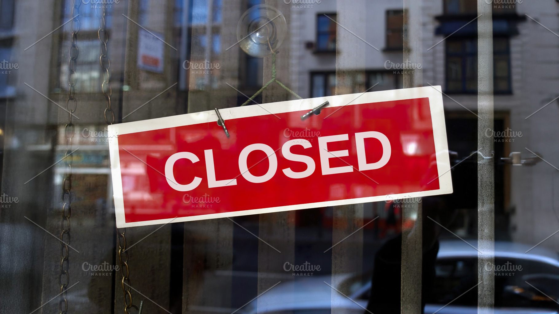 closed sign in, a Photo by WorldPhotos