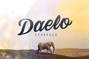 Daelo Script Typeface, a Script Font by lindseykm (Thumbnail 1 of 7)