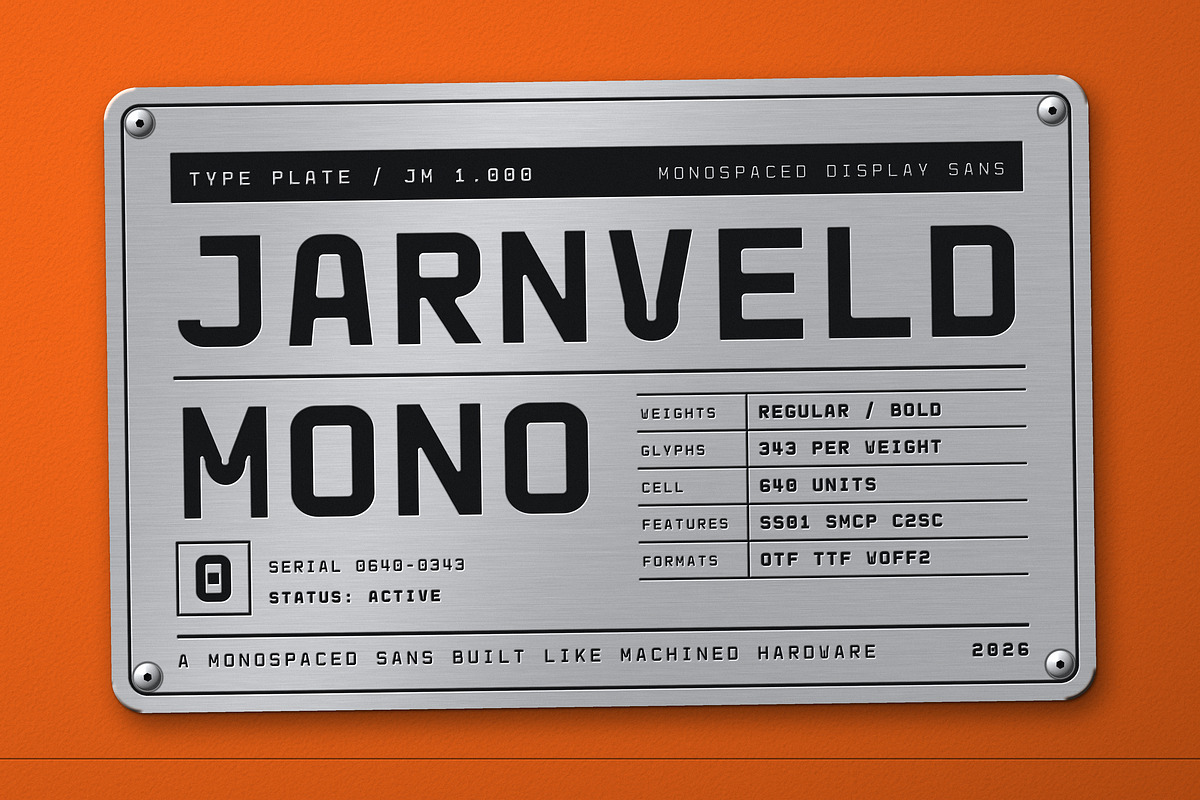 Jarnveld Mono, a Sans Serif Font by Build Interactive (Photo 1 of 8)
