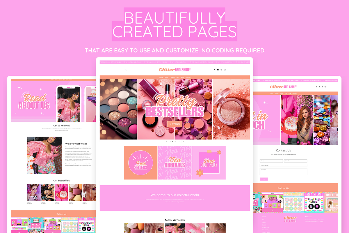 Makeup Shopify Theme, a Shopify Template by SunshineStudioBoutique (Photo 5 of 9)