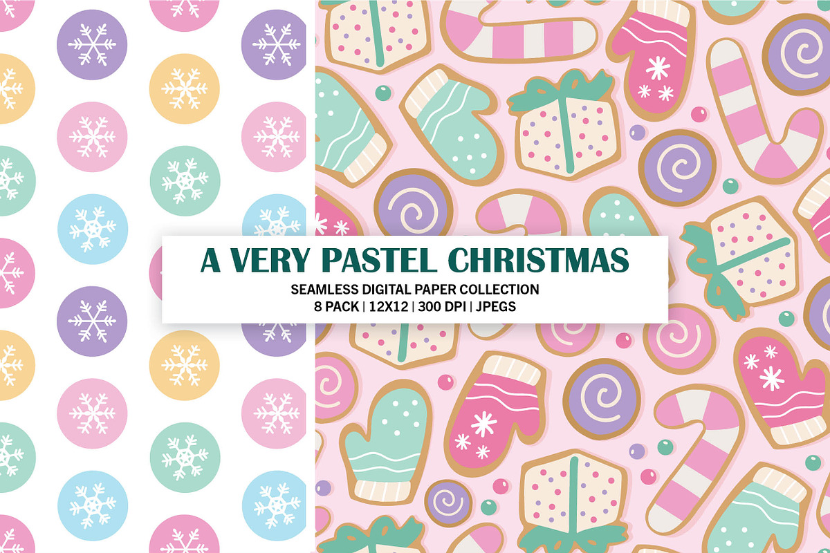 Pastel Christmas Seamless Pattern, a Pattern Graphic by Alanna Messina Design Co (Photo 5 of 8)