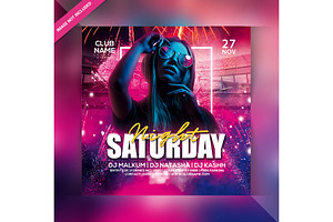 Saturday Night Party Flyer