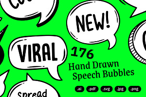 Hand Drawn Speech Bubbles – Doodles