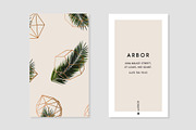 Palm + Geometry Business Card, a Business Card Template by Human-made. Made to feel. (Thumbnail 4 of 4)