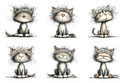 Whimsical floral spring cat clipart, an Illustration by SinaCreation (Thumbnail 5 of 11)