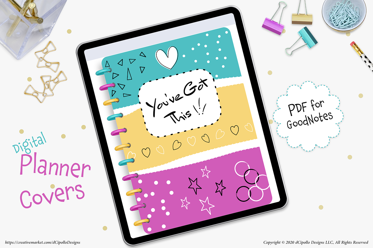 Digital Planner Cover Trio, a Stationery Template by dCipollo Designs (Photo 3 of 4)