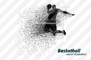 Basketball player NBA from particles, a Person Illustration by Matrosovv