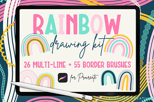 Rainbow Drawing Kit For Procreate