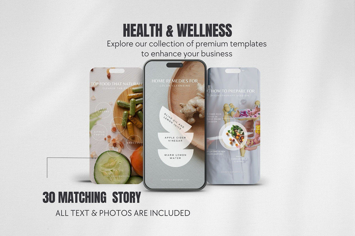 Colon Hydrotherapy Instagram Templat, a Social Media Template by CreativeTempHub (Photo 3 of 7)