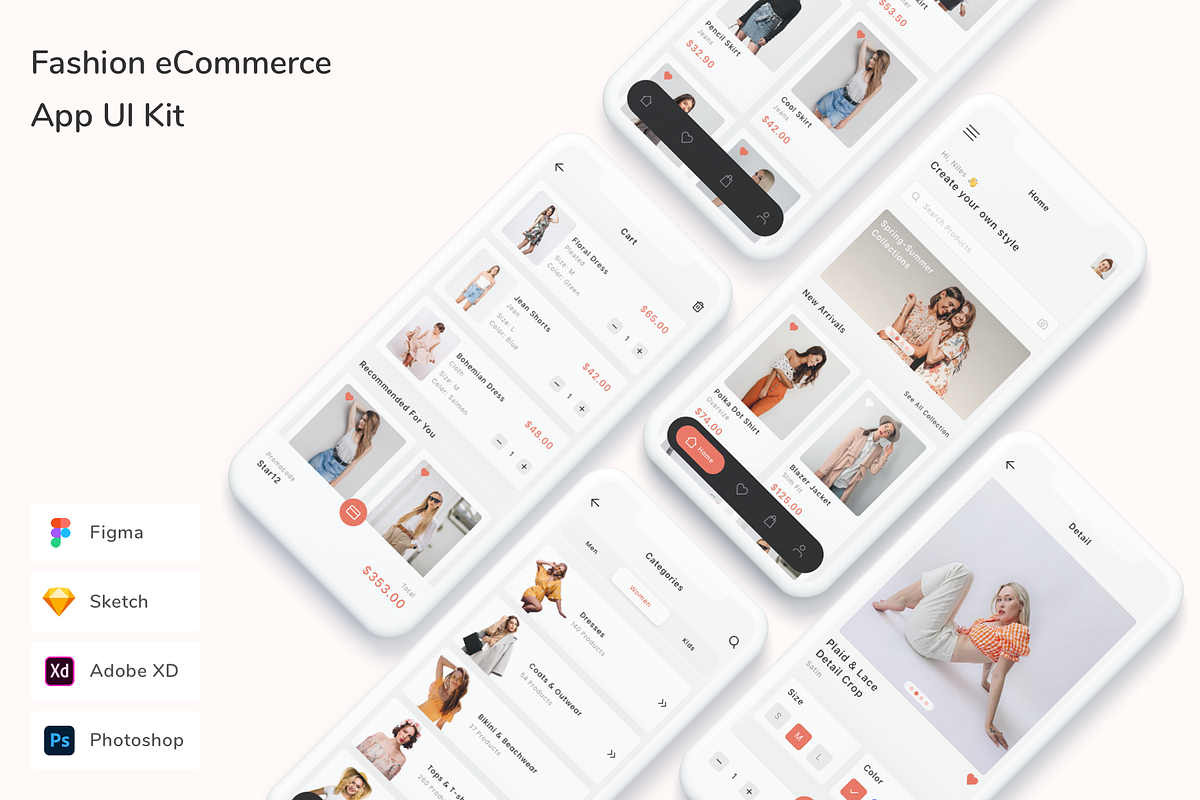 Fashion eCommerce App UI Kit, an UI Kit Template by Betush