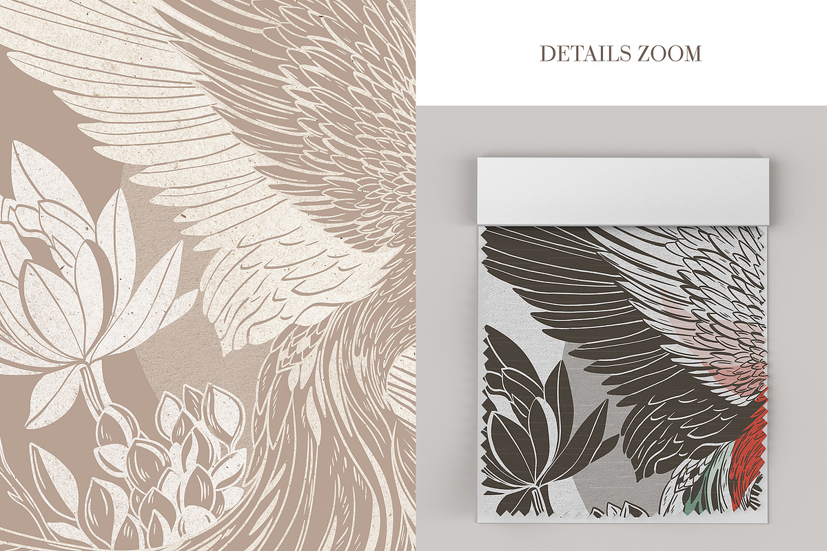 Hand Drawn Digital Wallpaper Phoenix, a Wallpaper Graphic by Nature.Of.Kate (Photo 5 of 11)