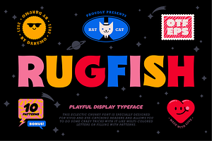 Rugfish - Playful Display Font, a Font by Darumo Shop