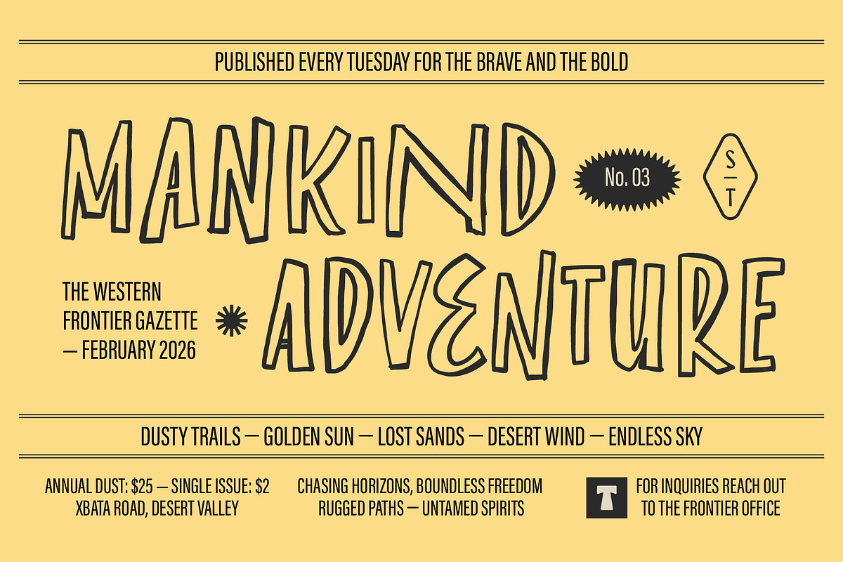 ST Westmark - Rough Wildwest Font, a Sans Serif Font by Type it Easy (Photo 6 of 9)
