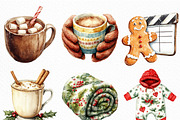Christmas Movie Night Clipart, an Illustration by Craft Nest (Thumbnail 3 of 6)