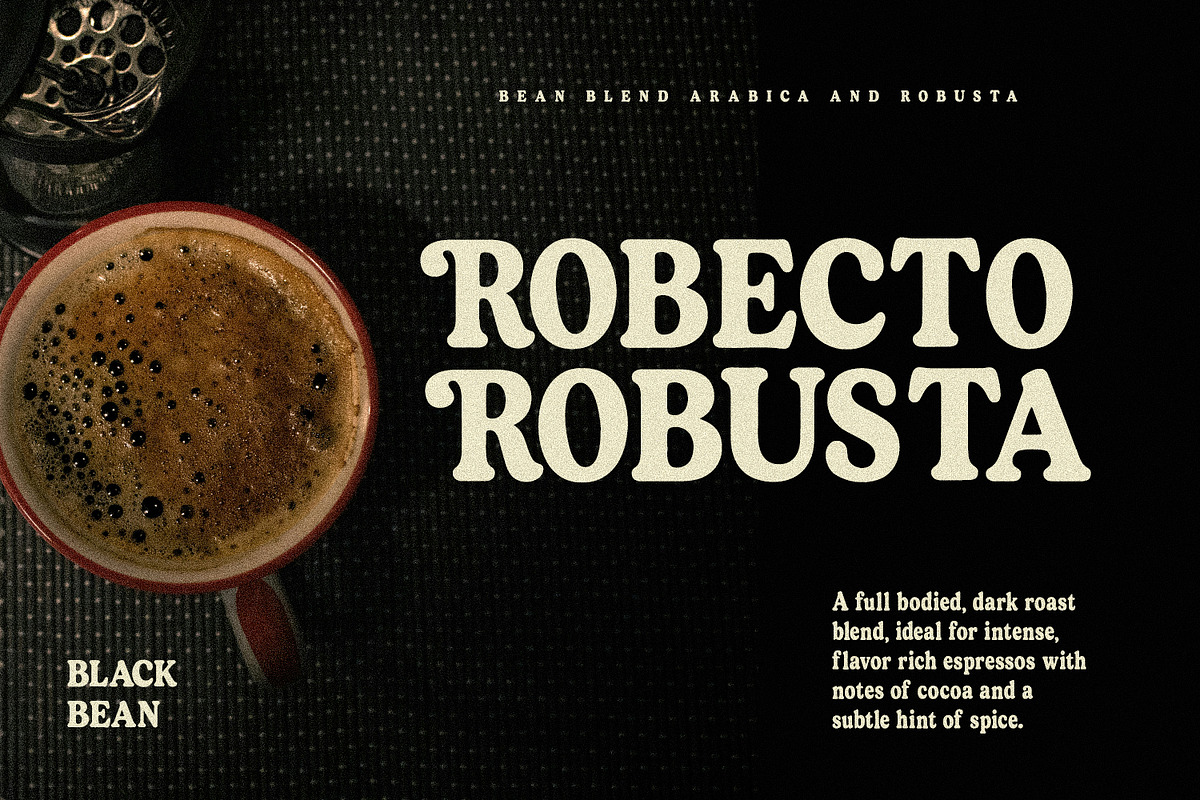 Robecto – Bold Retro Serif, a Serif Font by Black Junst (Photo 4 of 10)