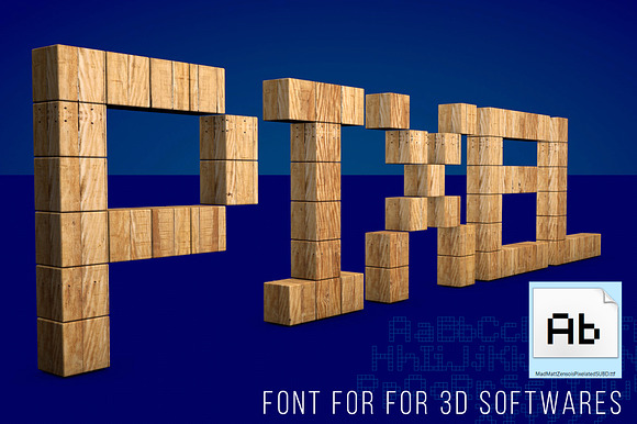 MS Pixelated Font for 3D Apps preview 8