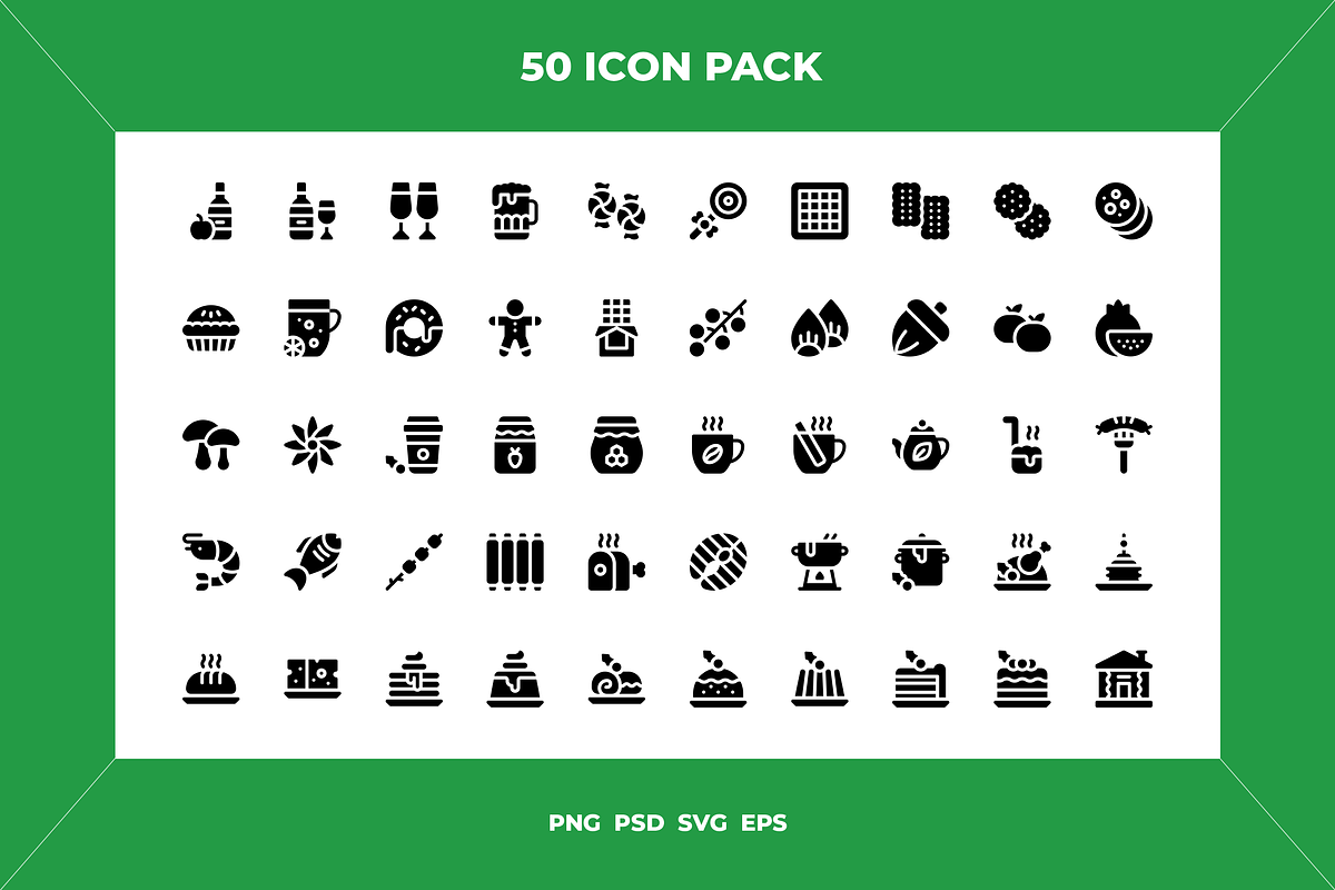 Christmas food and drinks icons, an Icon by Wencory (Photo 1 of 2)