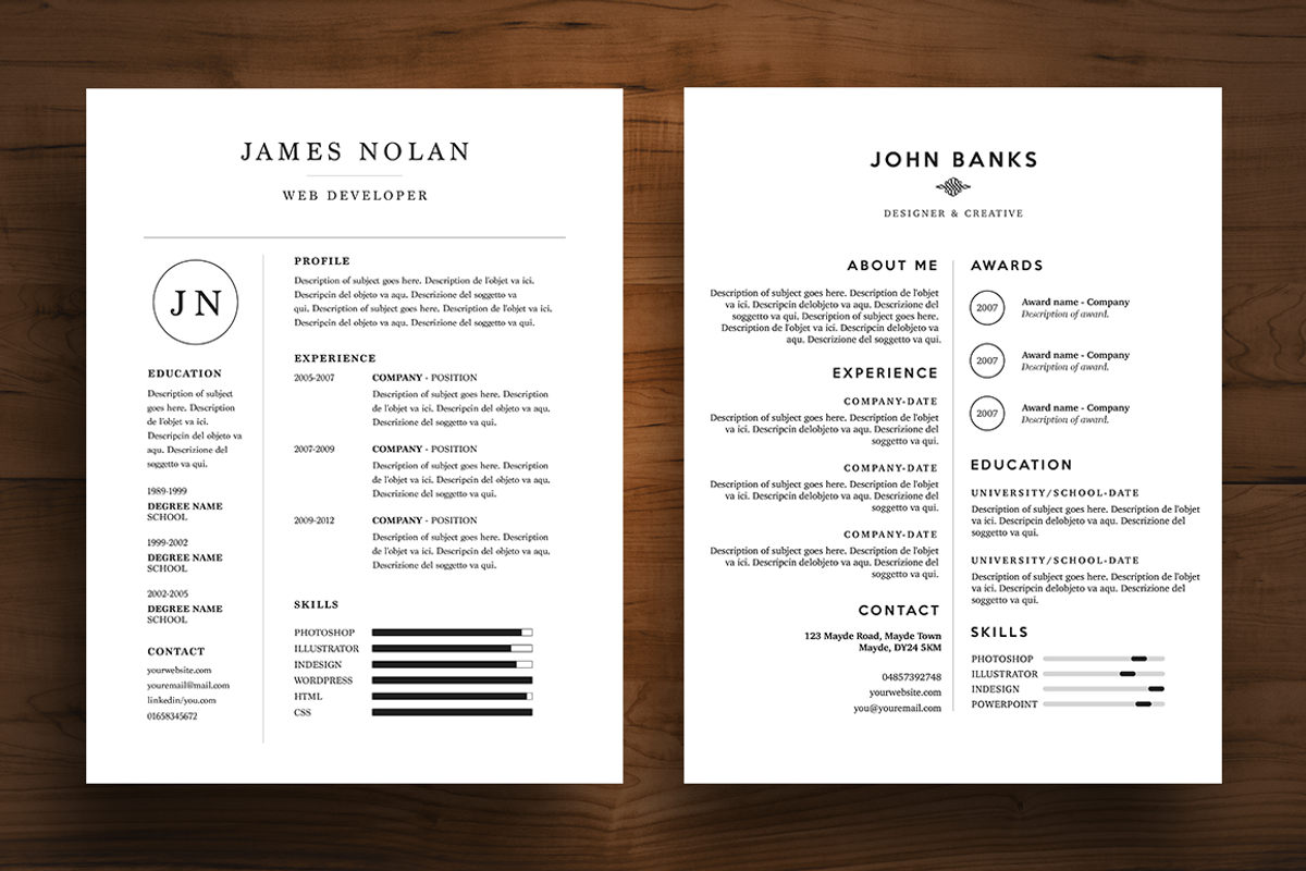 Essential Resume Bundle, a Resume Template by Mayde (Photo 2 of 7)