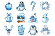 Icy Blue Christmas Clipart, an Illustration by Design Market (Thumbnail 2 of 3)