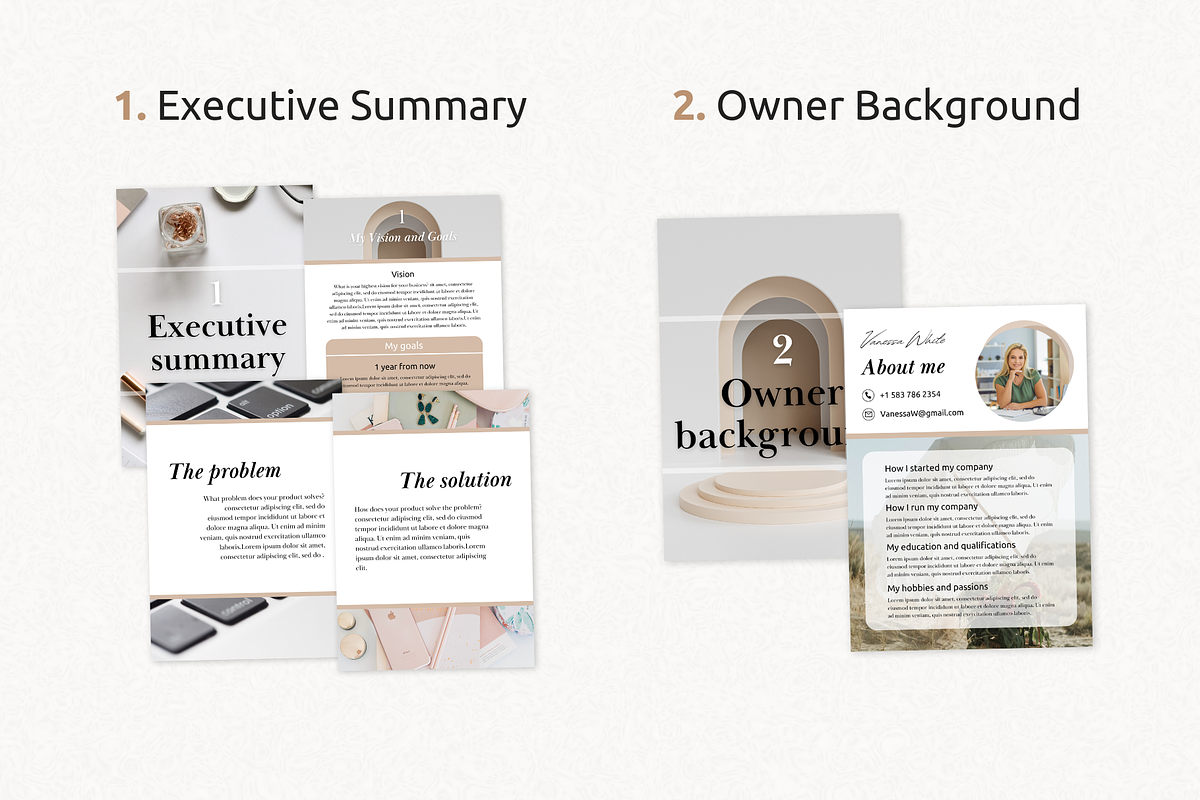 Business Plan Template Canva, a Presentation Template by PittaFinePrint (Photo 4 of 10)