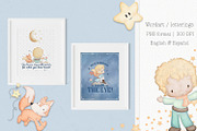 Little Prince clip arts and patterns, an Illustration by Tita Creative Studio (Thumbnail 4 of 6)