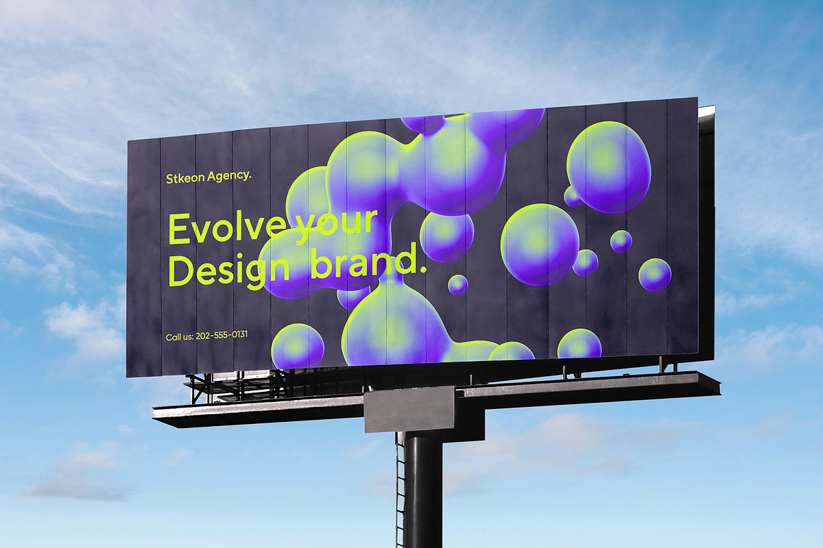 Billboard Poster Street Mockup, an Advertising Mockup by Asylab (Photo 2 of 5)