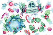 Santa Claus watercolor and Christmas, a Graphic by Olha Kalyta (Thumbnail 3 of 8)