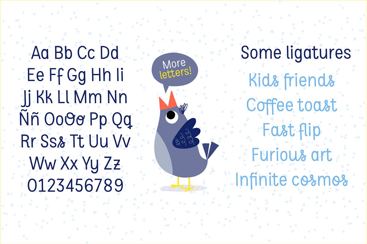 The Thief Bird · Kids San Serif Font, a Sans Serif Font by Isa De Gregorio (Photo 7 of 9)