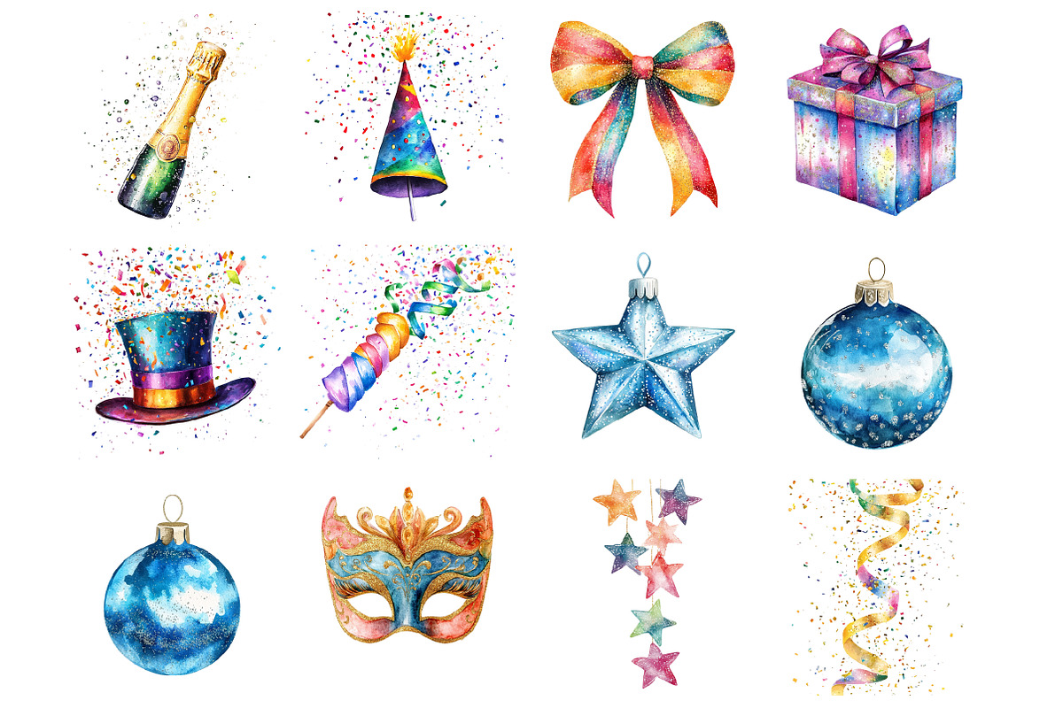 New Year Clipart, an Illustration by Design Market (Photo 3 of 3)