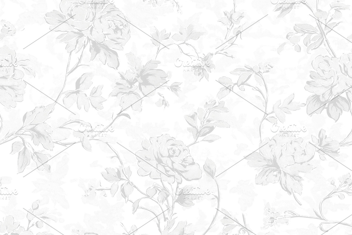 Seamless pattern seamless floral pattern with white and light gr, a Pattern Graphic by Studio ANNA